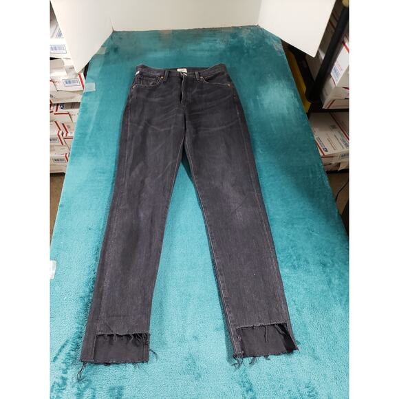 Citizens of Humanity Jeans Size 23 Womens Black Stretch Pant Liya High Low Ankle - Picture 1 of 13